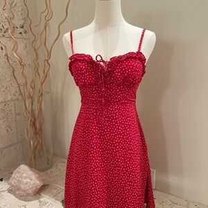Princess Polly Red Heart Mini Dress